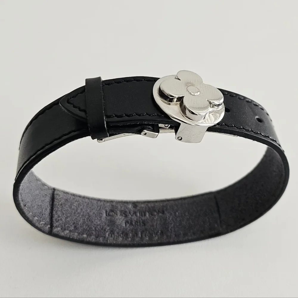 Louis Vuitton Black Good Luck Monogram Bracelet
